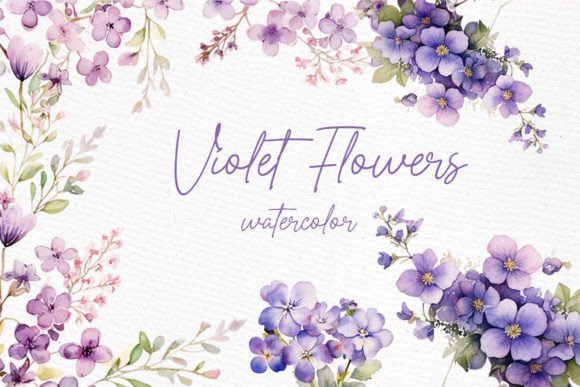 Download Violet Flowers Clipart Spring Flowers - Flower Collection