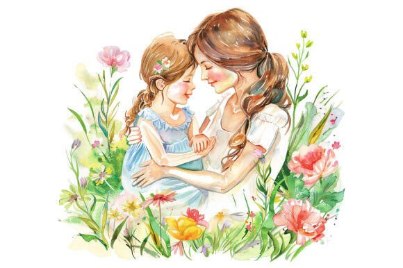 Download Watercolor Mother's Day Clipart PNG - Day Collection