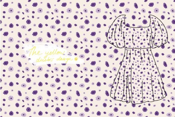 Download Cute Tiny Purple Daisies Flowers Pattern - Flower Collection