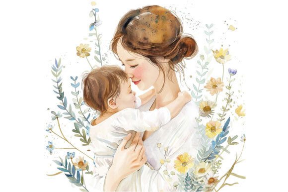 Download Watercolor Mother's Day Clipart PNG - Day Collection