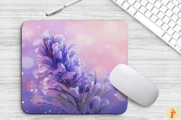Download Gentle Lavender Flowers Art Mouse Pad - Flower Collection