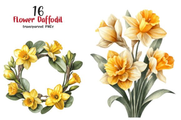 Download Watercolor Flower Daffodil Clipart - Flower Collection