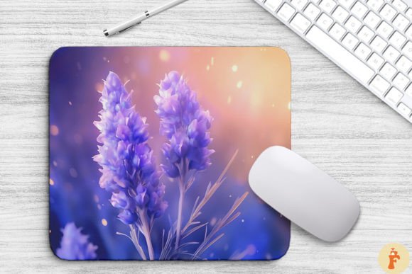 Download Gentle Lavender Flowers Art Mouse Pad - Flower Collection