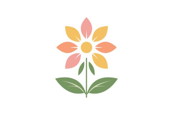Download Flower with Colorful Petals Illustration - Flower Collection