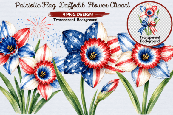 Download Patriotic Daffodil Flower PNG Clipart - Flower Collection