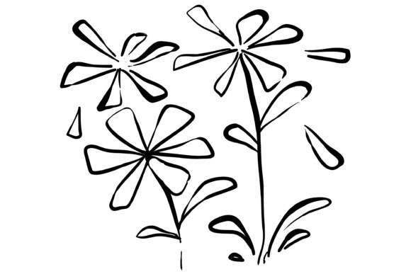 Download Wild Plant Flower Illustration in Doodle - Flower Collection
