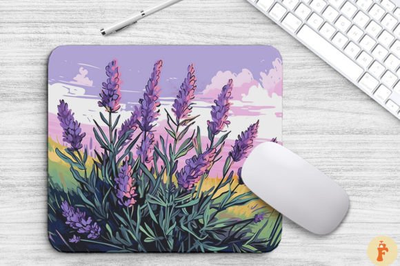 Download Beautiful Lavender Flowers Art Mouse Pad - Flower Collection
