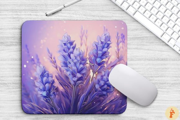 Download Gentle Lavender Flowers Art Mouse Pad - Flower Collection