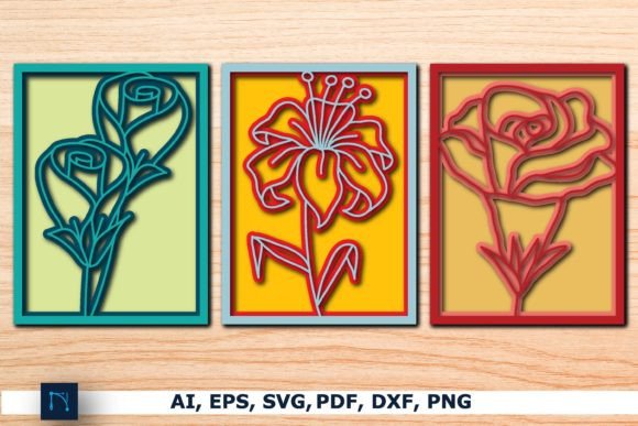Download Layer 3D Flower Decor SVG Bundle - Flower Collection