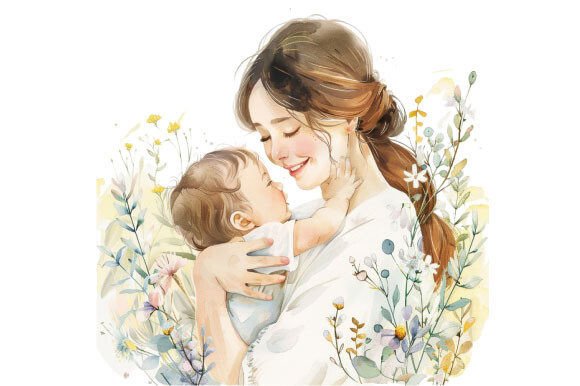 Download Watercolor Mother's Day Clipart PNG - Day Collection