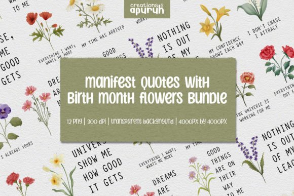 Download Manifest Quotes with Birth Month Flower - Flower Collection
