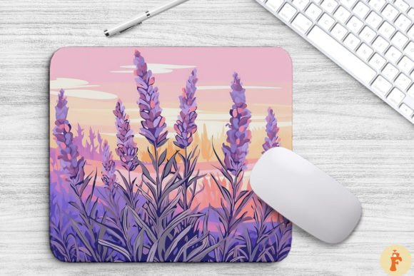 Download Beautiful Lavender Flowers Art Mouse Pad - Flower Collection