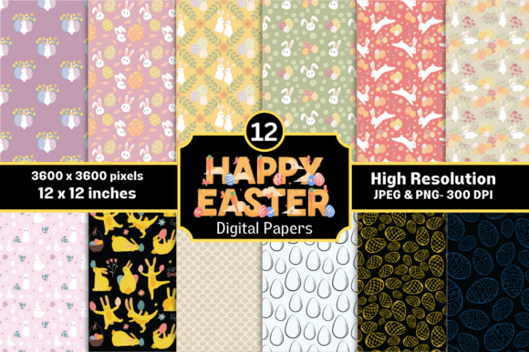 Download Happy Easter Digital Paper Pack Volume-7 - Digital Collection