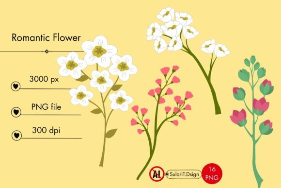 Download Romantic Flower Clipart ( 16 Png) - Flower Collection
