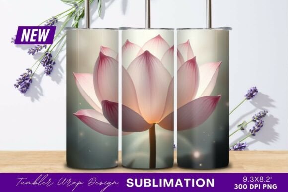 Download Pink Lotus Flower Soft Glow Tumbler Png - Flower Collection