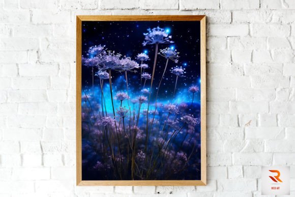 Download Whimsical Blue Wildflowers Wall Art - Flower Collection