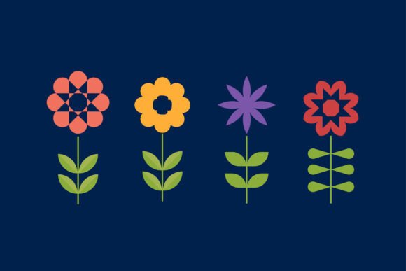 Download Colorful Spring Flowers Vector Art - Flower Collection