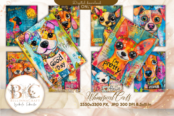 Download Whimsical Dogs Colorful Background Image - Image Collection