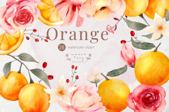 Download Orange Flower Watercolor Clipart, PNG - Flower Collection