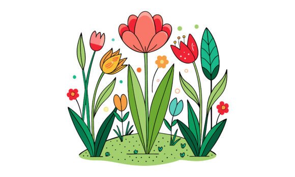 Download Colorful Spring Flowers Vector - Flower Collection
