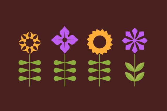 Download Colorful Spring Flowers Vector Design - Flower Collection
