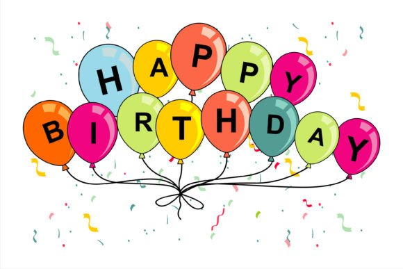 Download Happy Birthday Balloons and Confetti - Day Collection
