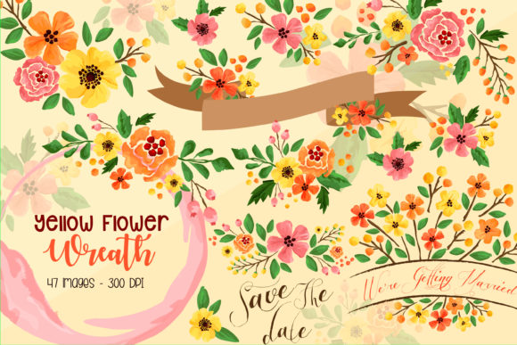 Download Yellow Flower Clipart - Flower Wreath - Flower Collection