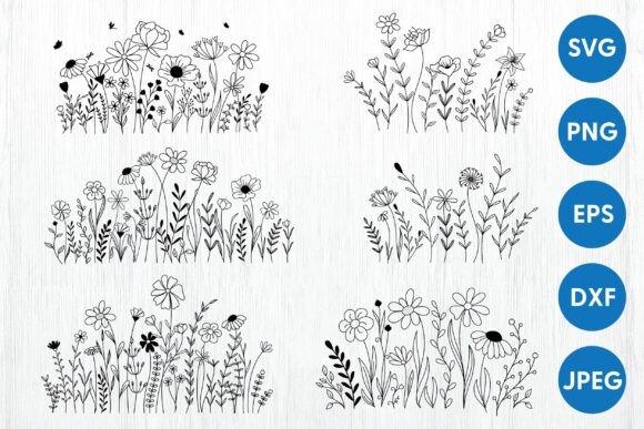 Download Wildflowers Svg Bundle | Wildflower Svg - Flower Collection