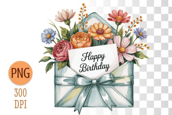 Download Happy Birthday Floral Sublimation PNG - Day Collection
