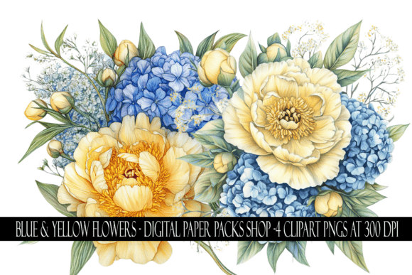 Download Blue and Yellow Flower Clipart - Flower Collection