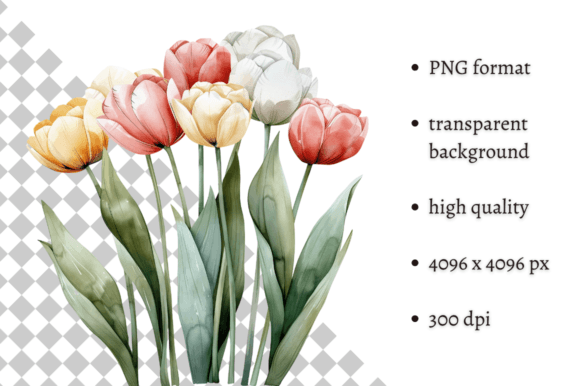 Download Watercolor Spring Flowers PNG Clipart - Flower Collection