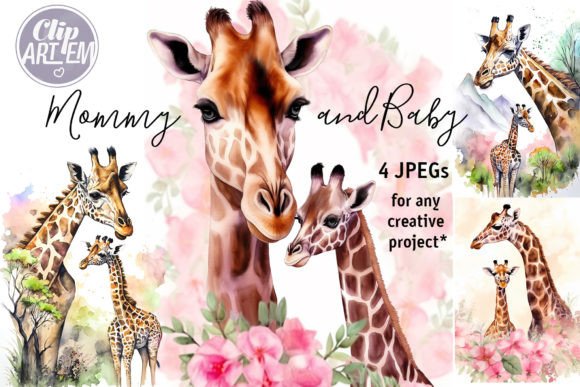 Download Mommy Baby Giraffe Daddy Images for Kids - Image Collection