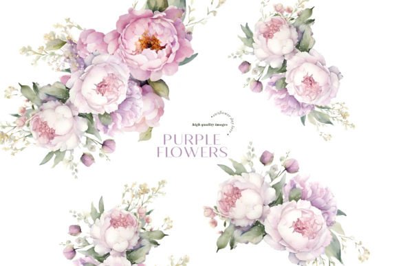 Download Purple Peony Flowers Clipart - Flower Collection